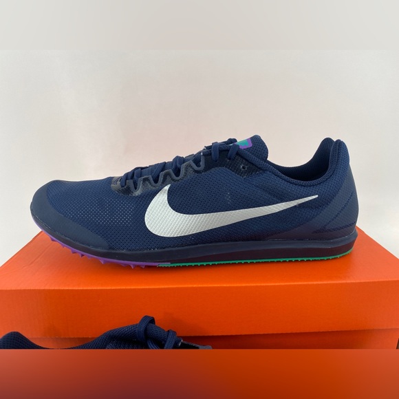 Nike Zoom Rival D 10 Obsidian Men's Track Spikes Shoes Blue Purple Tool & Bag - Picture 5 of 12